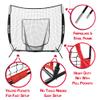 Hit Run Steal 7x7 Practice Net for Baseball & Softball with Carry Case, Black - Quick-Setup Portable Training for Hitting & Pitching, Stable Bow Frame, Large Catch Sock view 3