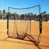 Hit Run Steal 7x7 Practice Net for Baseball & Softball with Carry Case, Black - Quick-Setup Portable Training for Hitting & Pitching, Stable Bow Frame, Large Catch Sock view 4