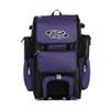 Boombah Rolling Superpack Baseball/Softball Gear Bag - 23-1/2" x 13-1/2" x 9-1/2" - Black/Purple - Telescopic Handle - Holds 4 Bats - Wheeled Version view 1