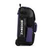 Boombah Rolling Superpack Baseball/Softball Gear Bag - 23-1/2" x 13-1/2" x 9-1/2" - Black/Purple - Telescopic Handle - Holds 4 Bats - Wheeled Version view 3