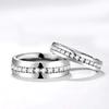 TIGRADE 4mm 6mm Titanium Ring Cubic Zirconia Engagement Ring Wedding Band Size 3.5 to 13, 6MM, Size 8 view 2