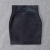 HLBandage Elastic Leather High Waist Bodycon Mini Skirt (XS, Black) view 4