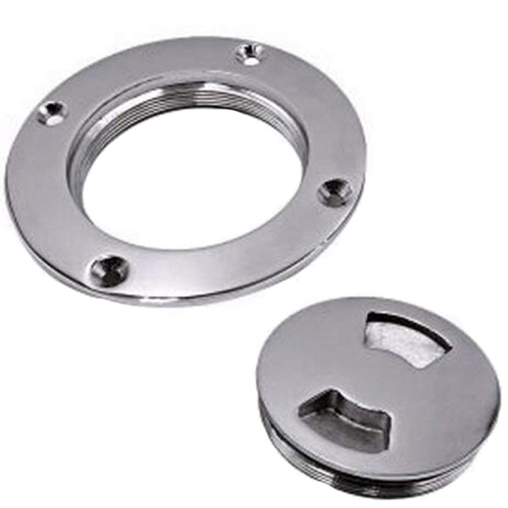 VIGORWORK 4inch Marine 316 Stainless Steel Inspection Deck Plate for Boat Hand Tighten