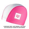 Arena Unisex Junior Unix II Swim Cap for Boys and Girls Ages 6 to 12 Lightweight Stretch Fabric Kids Pool Bathing Cap, One Size, Pink/White view 2