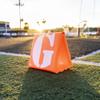 GoSports Football Field Yard Line Markers - Set of 11, High Visibility Weighted Yardage Markers with Portable Carrying Case view 2