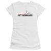Trevco Pet Sematary Logo Juniors' Sheer Fitted T Shirt, 2X-Large White view 1
