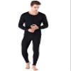 Jueshanzj Men's Round Neck Thermal Underwear Set L Black view 1