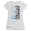 Trevco Sesame Street Out in These Streets Juniors' Sheer Fitted T Shirt, 2X-Large White view 1