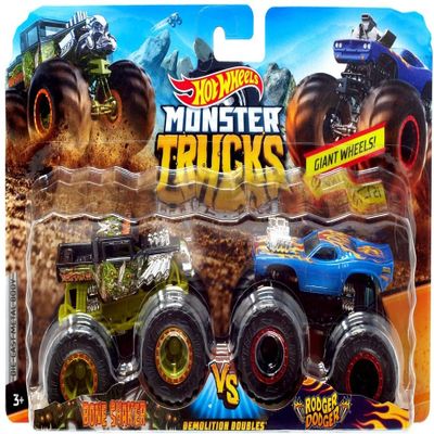 HW Monster Trucks Demolition Doubles Bone Shaker VS Rodger Dodger