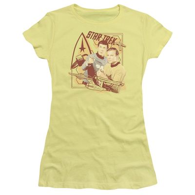 Trevco Star Trek Shoot That Thing Juniors' Sheer Fitted T Shirt, 2X-Large Banana
