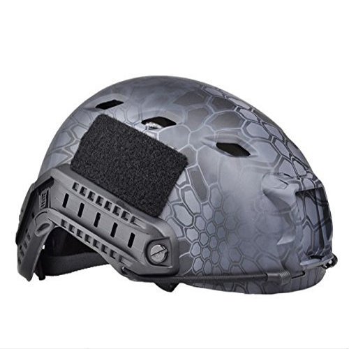 DLP Lightweight Tactical Bump Helmet - ImpaX Pro - High Cut OPS Core Military Combat Airsoft Helmet - MICH ACH - Integrated NVG Mount and ARC Rails  Worm Dial Fit (TYP)