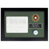 Golf HoleinOne Enclosed Shadowbox | 3 Frame Colors with Acrylic Front | Holds Golf Ball & Vertical Scorecard or Photo | Engraved Plate view 2