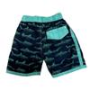Quad Seven Toddler Boys Swim Trunks - Shark Pattern (Green, 2 Toddler) view 2