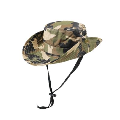 Kids Camouflage-Sun-Hat UV-Protection Camo-Boonie - with Chin-Strap Bucket Hat Outdoor Fishing for 5-14 Years Old (US, Age, 7 Years, 14 Years, Camo)
