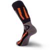 Pure Athlete Kids Ski Socks - Merino Wool OTC Winter Skiing Sock for Boys Girls (1 Pair - Black/Orange, X-Small-Small) view 2