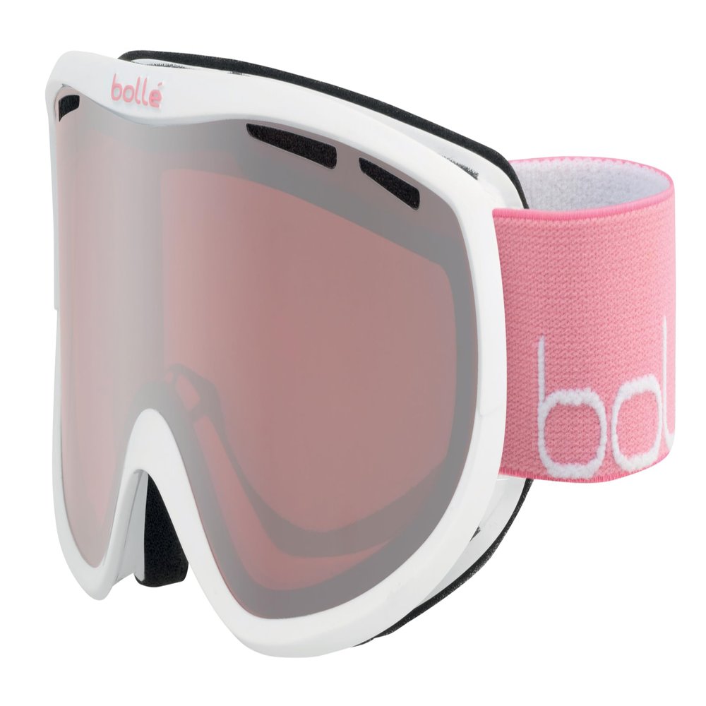 Bolle Sierra White Pink Shiny/Vermillon Gun Cat.2 | Small-Medium - Snow Goggles Feminine-Adult