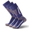 Pure Athlete Kids Ski Socks - Merino Wool OTC Winter Skiing Sock for Boys Girls (3 Pairs - Blue/Silver, Small-Medium) view 1