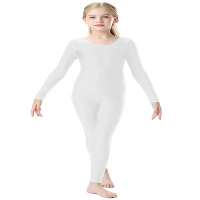 OVIGILY Girls Kids Long Sleeve Dance Unitard Bodysuits Full Body Leotard for Ballet,Gymnastics,Performance,Costumes