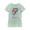 Fifth Sun Disney Princesses Birthday Mermaid Seven Girls Short Sleeve Tee Shirt, Mint, Small view 1