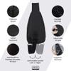 Peak Gear Travel Sling Bag. Compact Crossbody Bag | Lighter and Smaller than a Backpack | Lifetime Lost & Found ID Tag | Black view 4