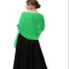 Baoqiya Women's Shawls and Wraps for Evening Dress Chiffon Shawl Soft Elegant Silky Pashmina Wedding Bridal Scarf(Leaf green, 79"19") view 2