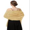 Baoqiya Women's Shawls and Wraps for Evening Dress Chiffon Shawl Soft Elegant Silky Pashmina Wedding Bridal Scarf(Gold, 79"19") view 1