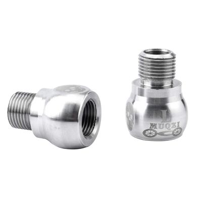 DYNWAVE 1 Pair Bike Pedal Extender Adapters Extension Screws, Silvery