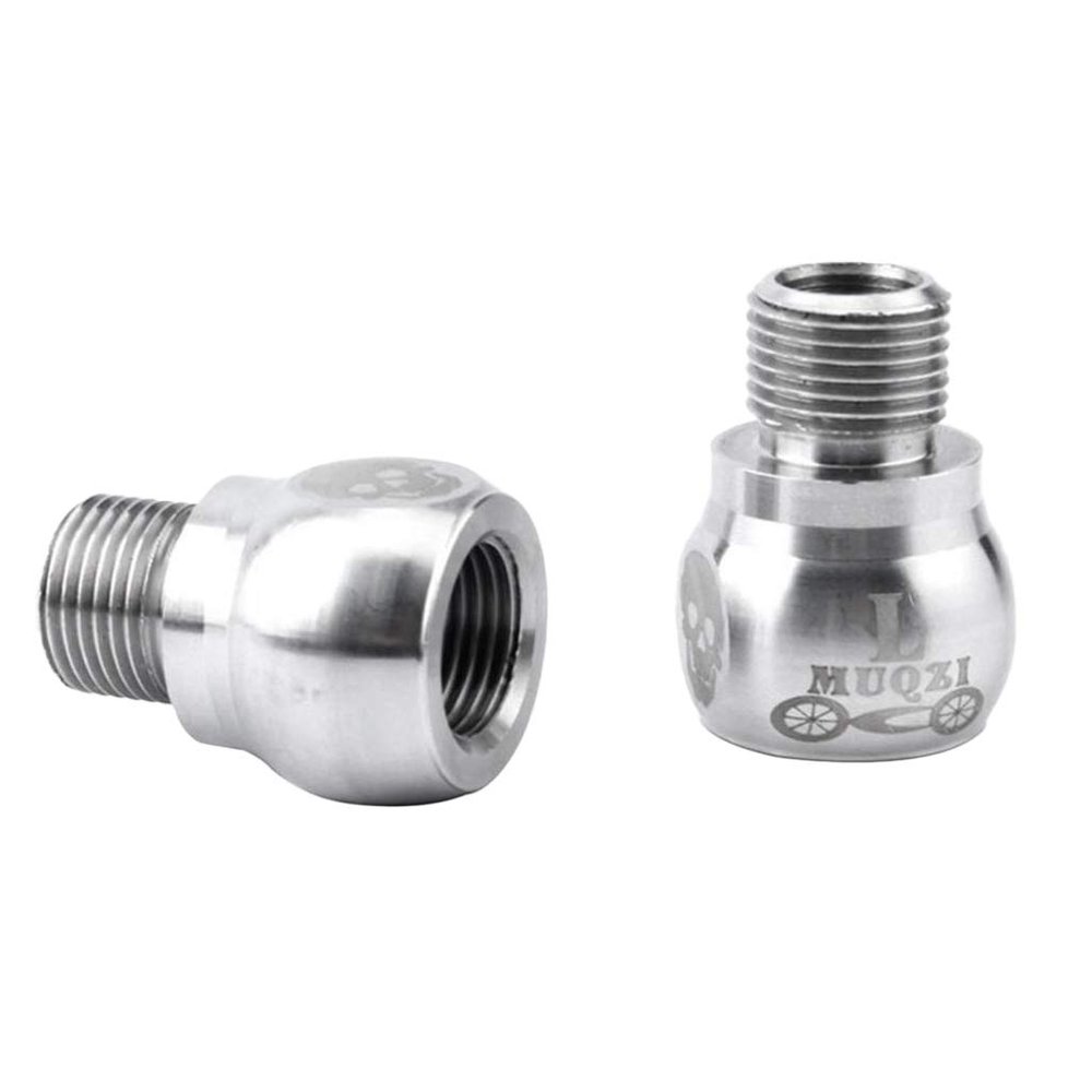 DYNWAVE 1 Pair Bike Pedal Extender Adapters Extension Screws, Silvery