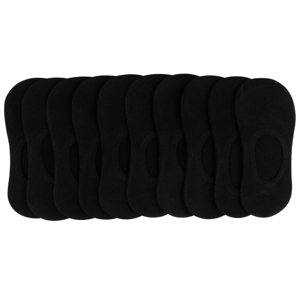 BOOPH 10 Pairs Girls Boys Socks Kids No Show Socks Toddlers Girl Anti-slip Ankle Low Cut Sock 7-9 Years Black
