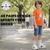 Yacht & Smith 48 Pairs Of Wholesale Kids Crew Socks, Childrens Cotton Casual Crew Socks Size 4-12 view 3