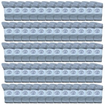 Yacht & Smith 60 Pairs Wholesale Kids Crew Socks, Childrens Cotton Casual Crew Socks Size 6-8