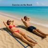 2 Pack Woven Straw Beach Mat Yoga Mat Picnic Camping Party Mat With Trim (Random) view 3