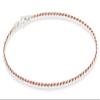 Miabella 925 Sterling Silver Solid 1.5mm Diamond-Cut Braided Rope Chain Anklet Ankle Bracelet for Women, Made in Italy (rose-gold-plated-silver, 10) view 1