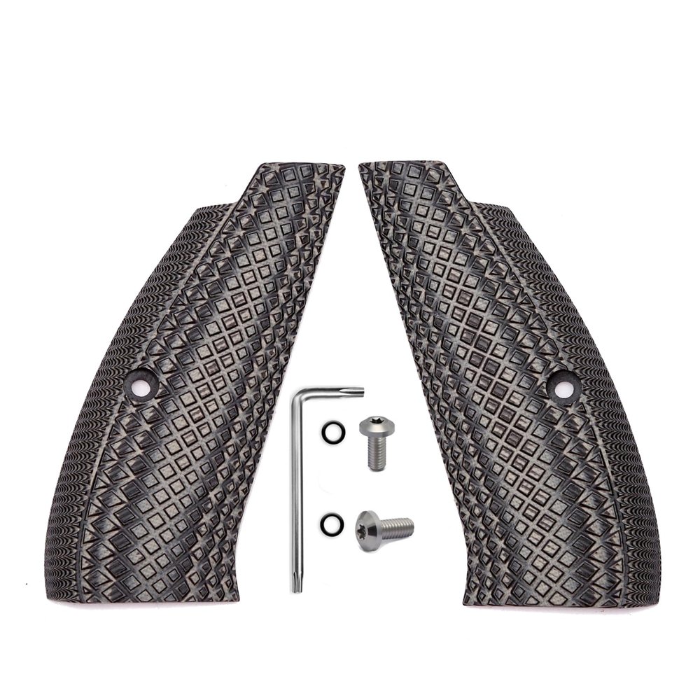 Guuun CZ 75 SP-01 Grips Full Size G10 CZ Grip Crosscut Texture