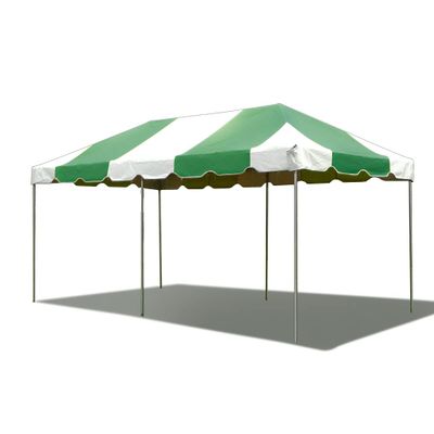 Party Tents Direct 10'x20' Weekender West Coast Tent Frame Party Tent (Green/White) PVC Top with Storage Bag - Tents for Parties, Weddings, Birthdays, Banquets, Fiestas, Workshop, Outdoor Event