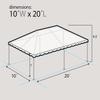 Party Tents Direct 10' x 20' Steel Frame Tent with White Vinyl Cover view 3