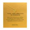 Baydurcan Sun Necklace with You Are Sunshine Message Card Gift (Abstract sun) view 1