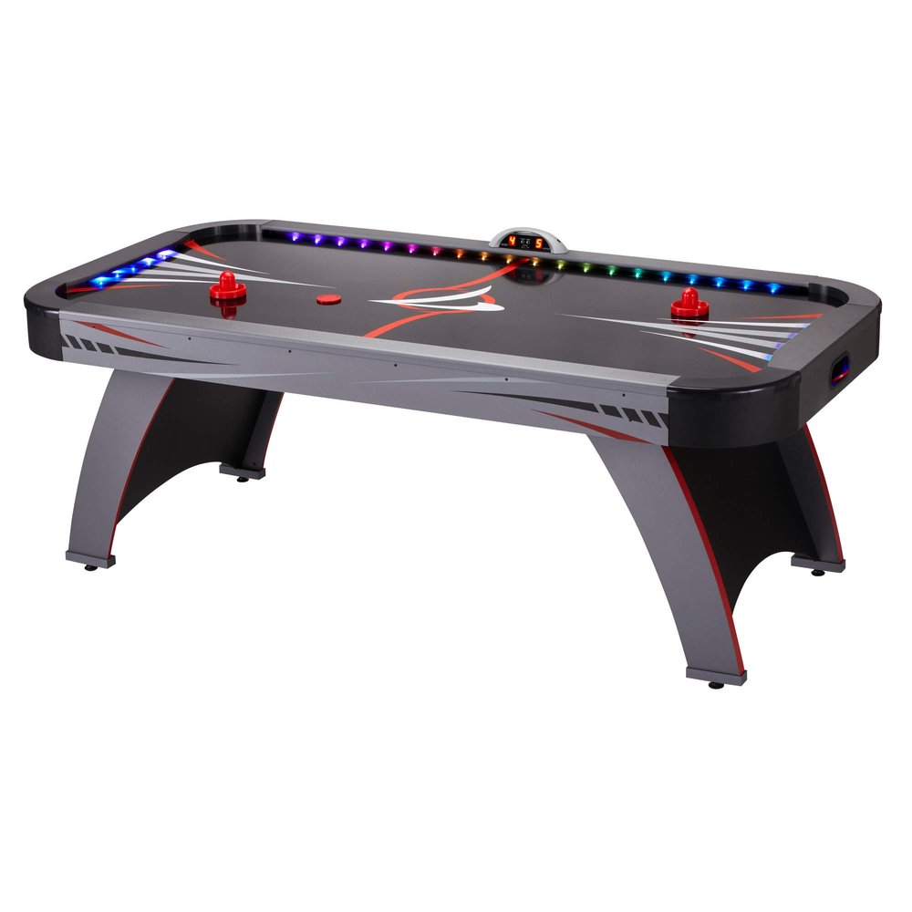 Fat Cat by GLD PRODUCTS Volt 7 LED Illuminated Air Hockey Table with Dual Motor Action for Faster Play, Automatic Scoring and Integrated Light System That Takes Game Play to The Next Level
