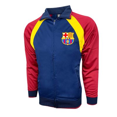 Rhinox Barcelona Track Jacket Navy/Yellow, Barcelona Sweater Jacket (Youth Large 10-12 years)