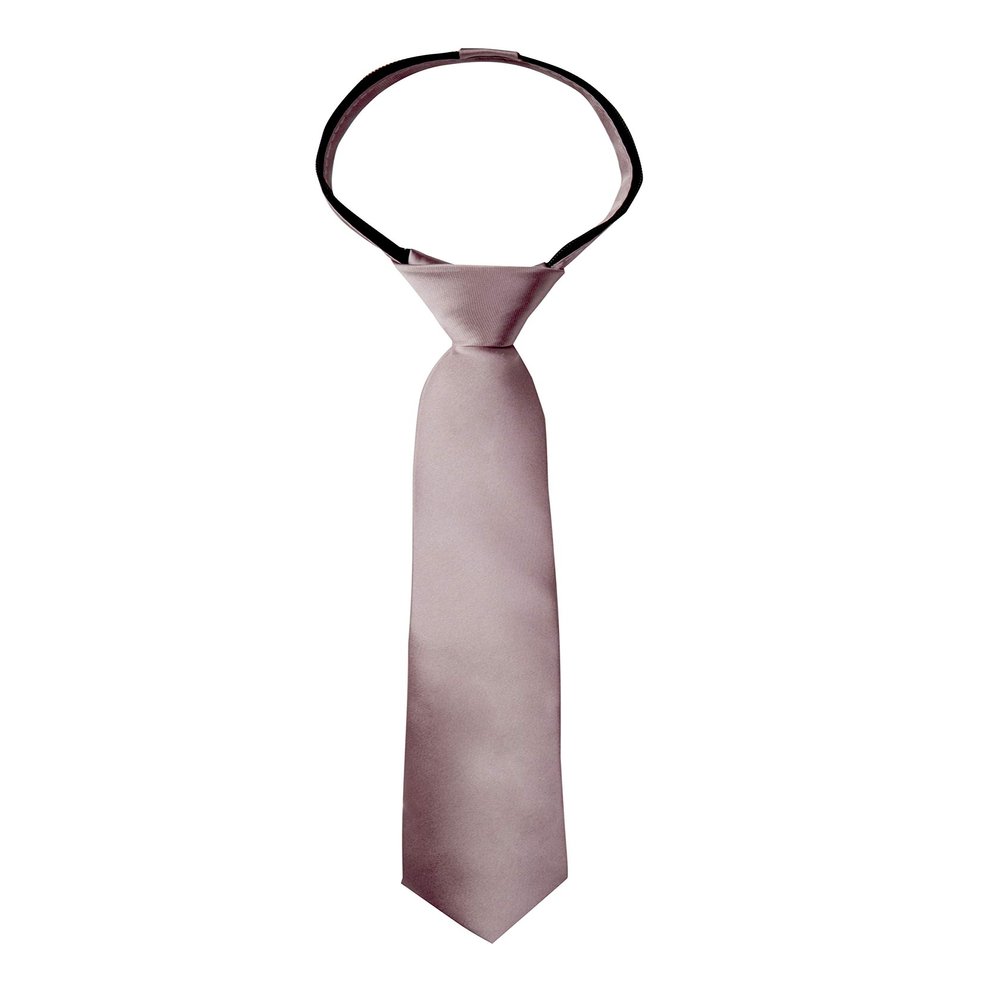 Spring Notion Boys' Solid Color Microfiber Zipper Tie Medium Dusk
