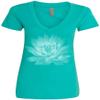 Yoga Clothing For You Ladies Lotus Flower Deep V-Neck Tee Shirt, 2XL Tahiti view 1