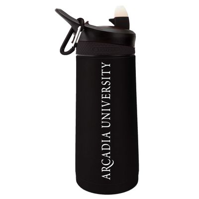 The Fanatic Group Personalized Arcadia University Dual Walled Stainless Steel Sports Bottle, Design-2 - Black