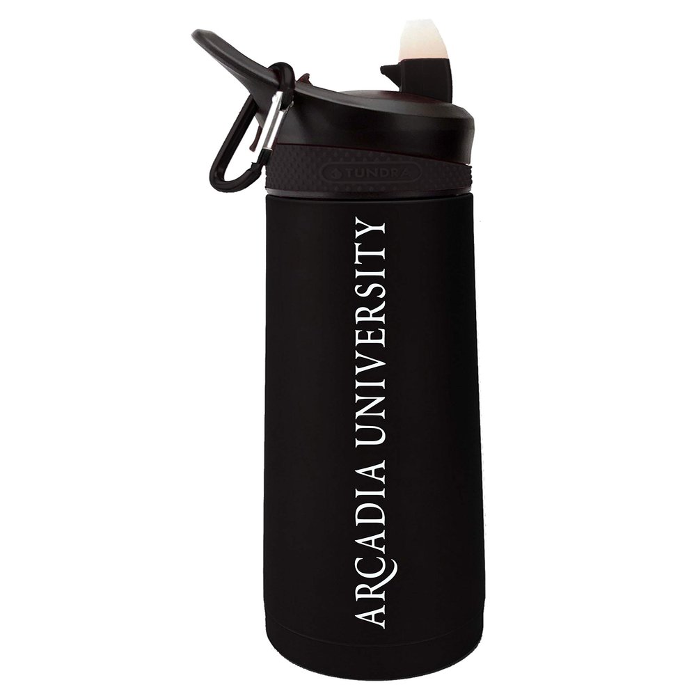 The Fanatic Group Personalized Arcadia University Dual Walled Stainless Steel Sports Bottle, Design-2 - Black