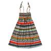 Baby Girls Sundress for 1-8 Years Old Kids Children Vestidos Floral Bohemian Beach Straps Dress Necklace Sets (18-24 Months, Coffee) view 1