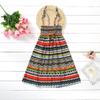 Baby Girls Sundress for 1-8 Years Old Kids Children Vestidos Floral Bohemian Beach Straps Dress Necklace Sets (18-24 Months, Coffee) view 3