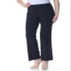 Calvin Klein Womens Petites Cropped Modern Fit Trouser Pants Navy 8P view 1