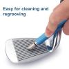 Bulex Golf Club Groove Sharpener, Re-Grooving Tool and Cleaner for Wedges & Irons - Generate Optimal Backspin - Suitable for U & V-Grooves, Blue view 2