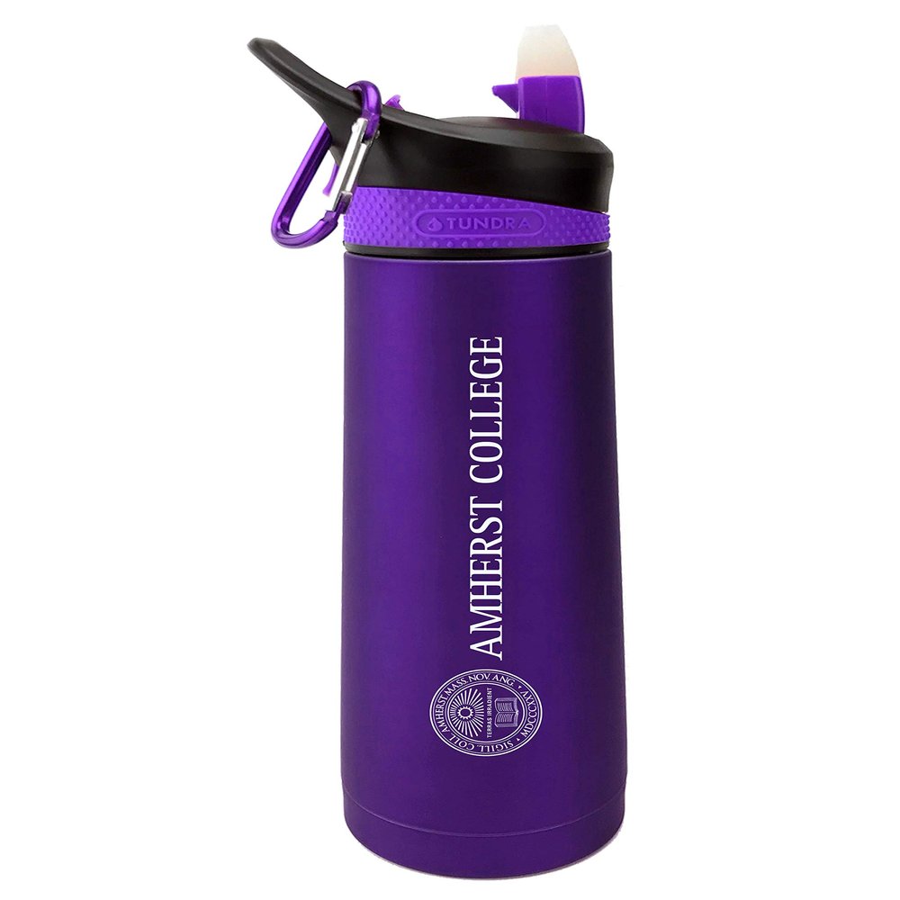 The Fanatic Group Personalized Amherst College Dual Walled Stainless Steel Sports Bottle, Design-1 - Purple