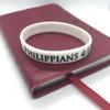 Reminderband - Philippians 4:13 Silicone Bracelet for Women & Men  Reversible Bible Verse Wristband  Christian Rubber Bracelet Motivational Rubber Bracelets White Color, Large Size view 2