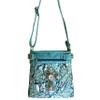 Zelris Camouflage Shine Glow Silver Cross Conceal Carry Crossbody Messenger Bag (Teal) view 2